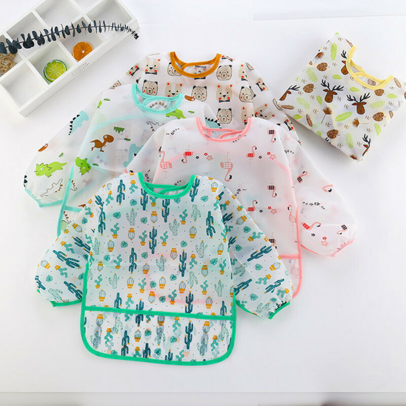 H454df3e889234d7aa419f6e3320e7e79R_dad8c067-29e1-46e6-b703-0b873bc4c484 Waterproof Long Sleeve Apron for Babies/Kids - onlinemegasale.com