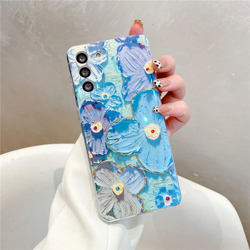 Art Painting Flowers Phone Case For Samsung S Series - onlinemegasale.com