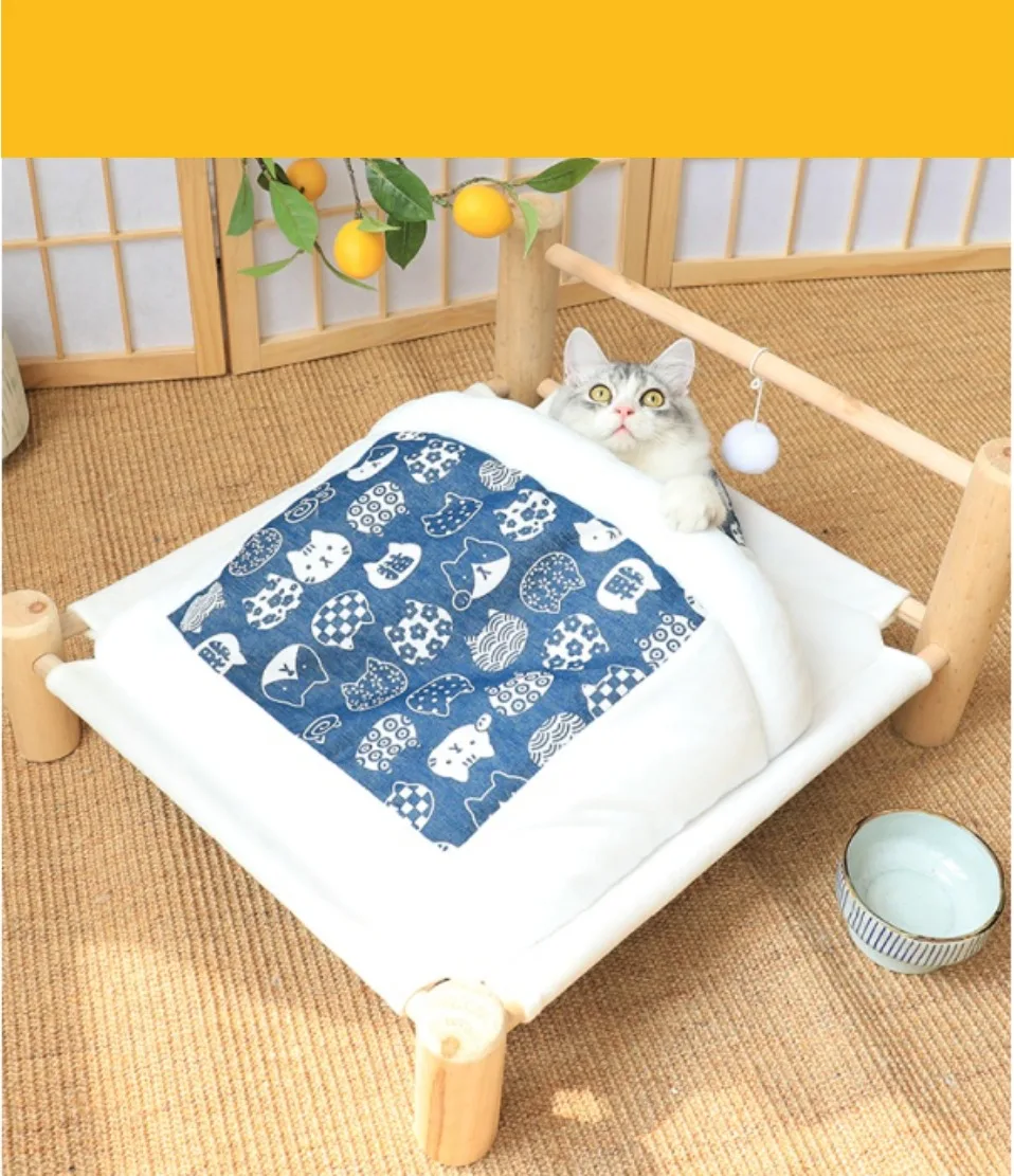 Heated Cat Bed Perch Cave Winter Wooden Sofa - onlinemegasale.com