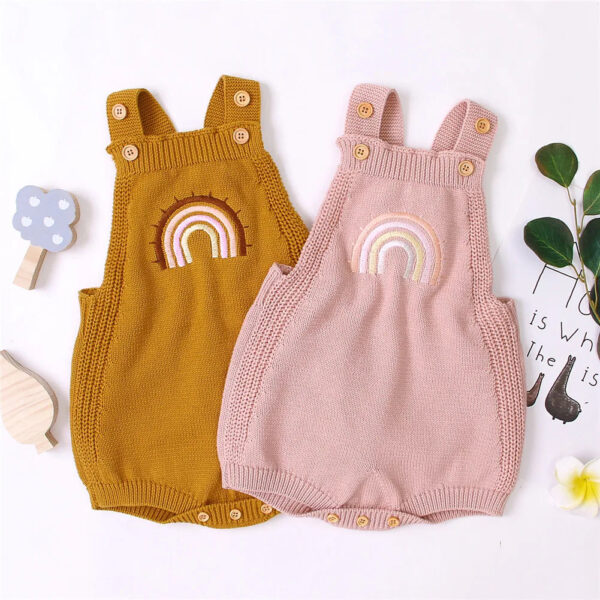 Baby Embroidered Rainbow Pattern Bodysuit