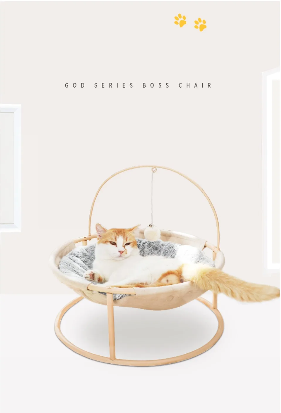 Pet Hammock Cats Beds Indoor Cat House Mat Warm Small Bed Kitten - onlinemegasale.com