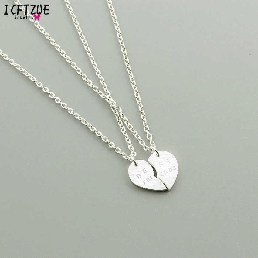 BFF Split Heart Necklaces For Women - onlinemegasale.com
