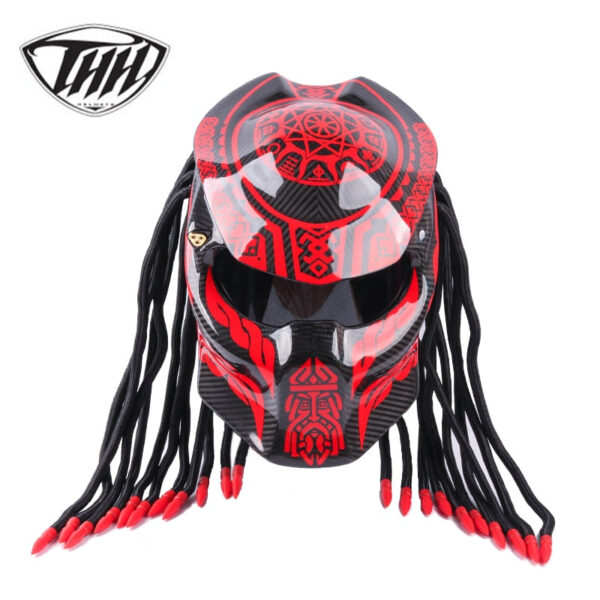 Predator carbon fiber motorcycle helmet