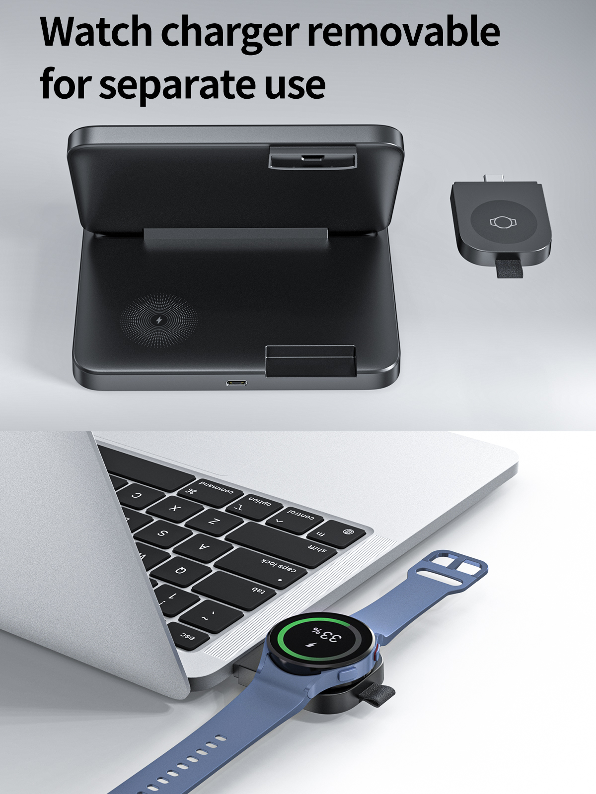 Foldable 3 in 1 Wireless Charger For Samsung Galaxy Z Flip Series - onlinemegasale.com