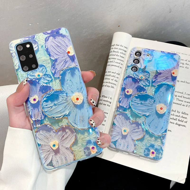 Art Painting Flowers Phone Case For Samsung S Series - onlinemegasale.com