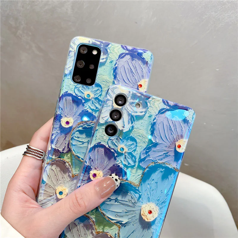 Art Painting Flowers Phone Case For Samsung S Series - onlinemegasale.com