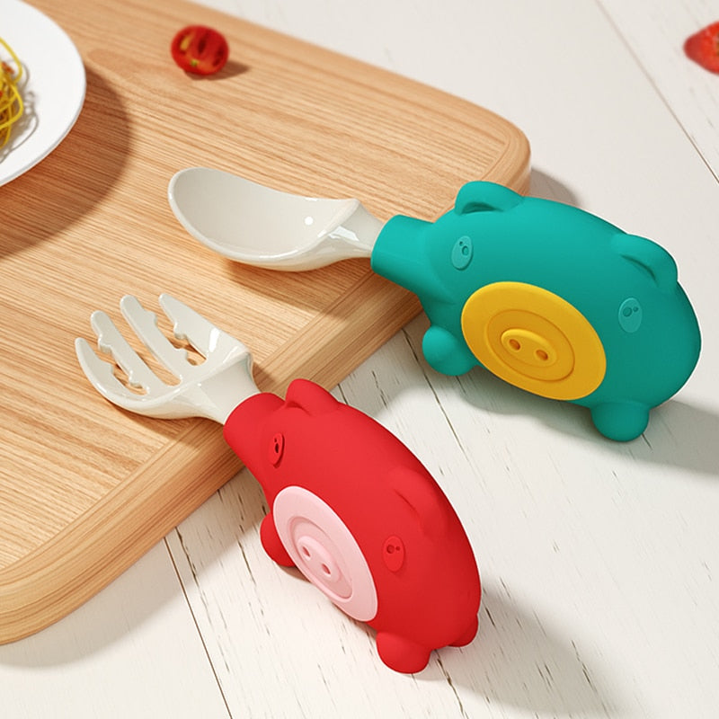 He14c2680f1c5430eb75eb134eb7c8c4aM Cartoon Baby Utensils Set - onlinemegasale.com