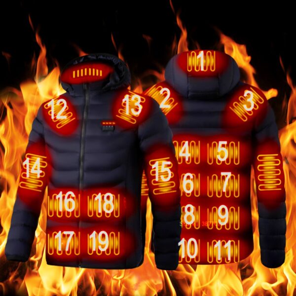 Heated smart jacket for him