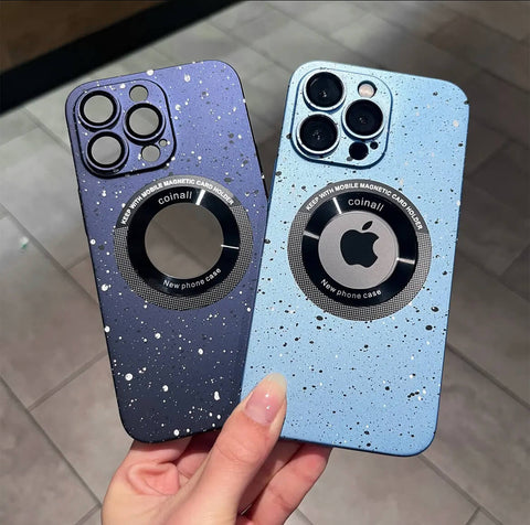 Luxury Wave Point Hard PC Magnetic MagSafing Case for iPhone - onlinemegasale.com