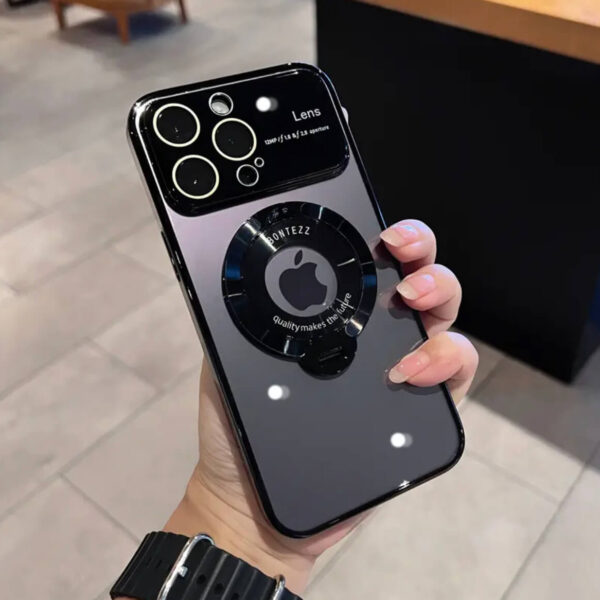 transparent 2-in-1 stand MagSafe logoview phone case