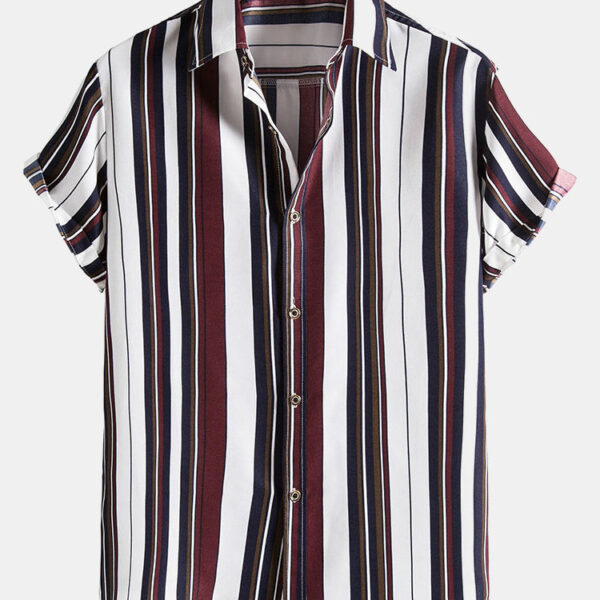 Irregular Wide Stripes Shirts