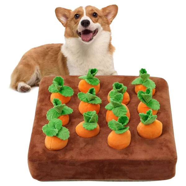 Dog Carrot Snuffle Puzzle Mat - Interactive Mental Stimulation & Training Toy | The Calm Pet
