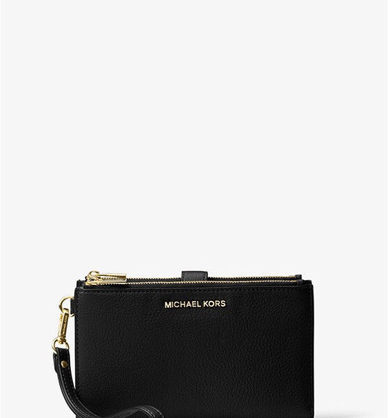 MICHAEL MICHAEL KORS Adele Leather Smartphone Wallet Black and Brown