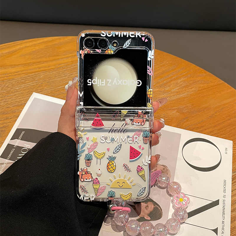 Hello Summer Fruit Case for Samsung Galaxy Z Flip 6/5/4 - onlinemegasale.com