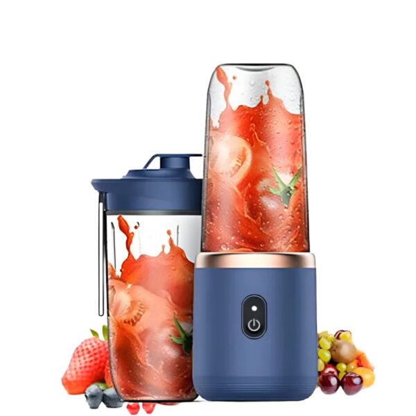 Portable Electric Juice Mixer Blender, Blue juicer With Extra Cup