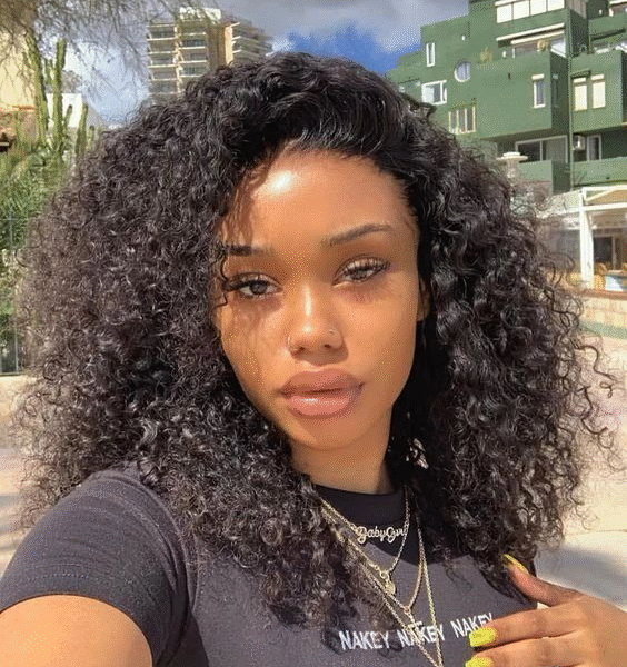 Cranberry 10A 4x4 Brazilian Remy Human Hair Wigs Kinky Curly Lace Closure Wigs