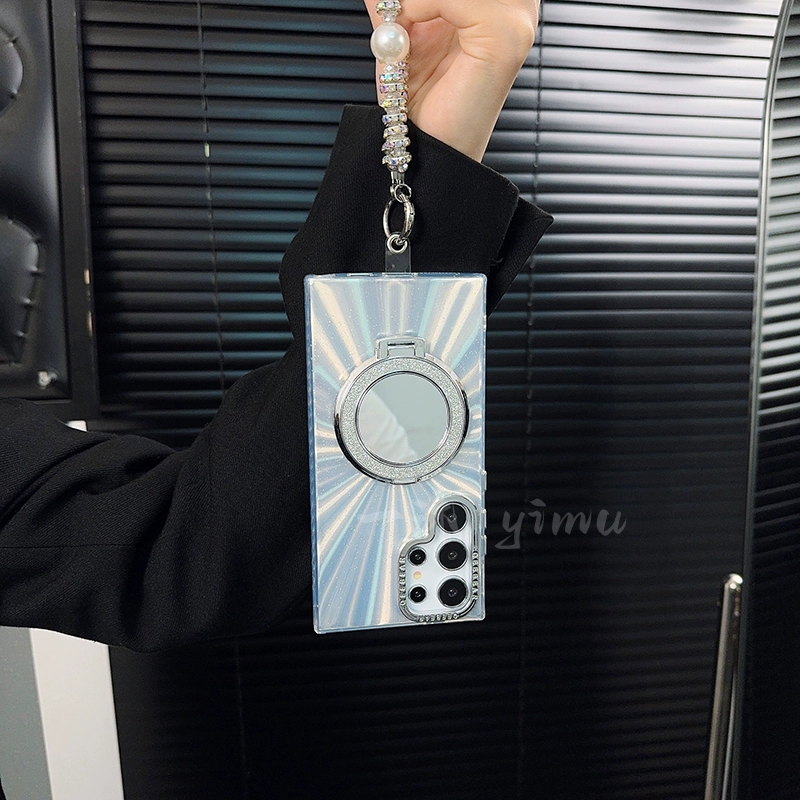 Glitter Aurora Case With Mirror And Stand For Samsung Galaxy S Series - onlinemegasale.com Glitter Aurora Case With Mirror And Stand For Samsung Galaxy S Series - onlinemegasale.com