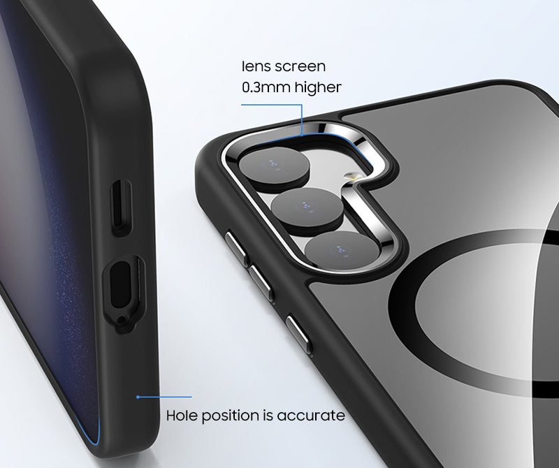 Samsung Magsafe Series | Metal Lens Ring Transparent Mobile Phone Case - onlinemegasale.com Samsung Magsafe Series | Metal Lens Ring Transparent Mobile Phone Case - onlinemegasale.com