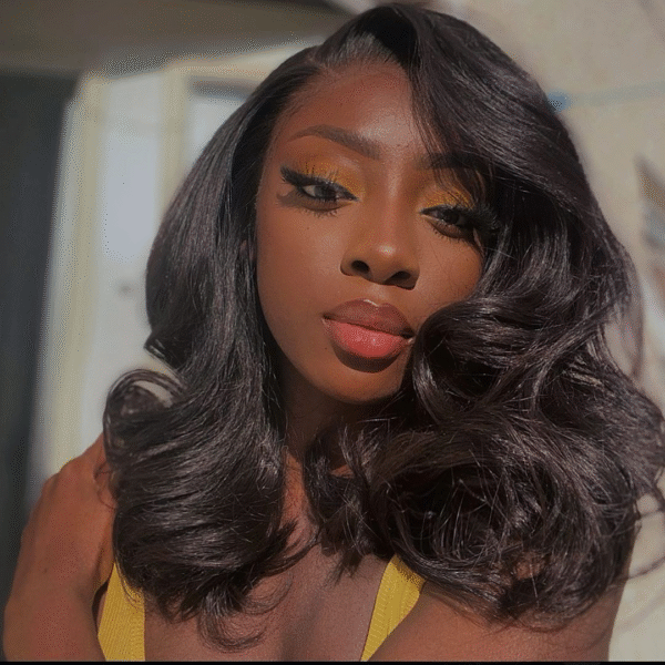 CRANBERRY SHORT BOB BODY WAVE WIG | 14 INCHES GlUELESS 5X5 LACE WIG