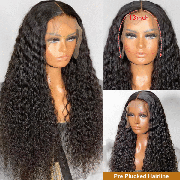 Cranberry 12A Undetectable Invisible Lace Water Wave 13x4 frontal Real HD Swiss lace wig