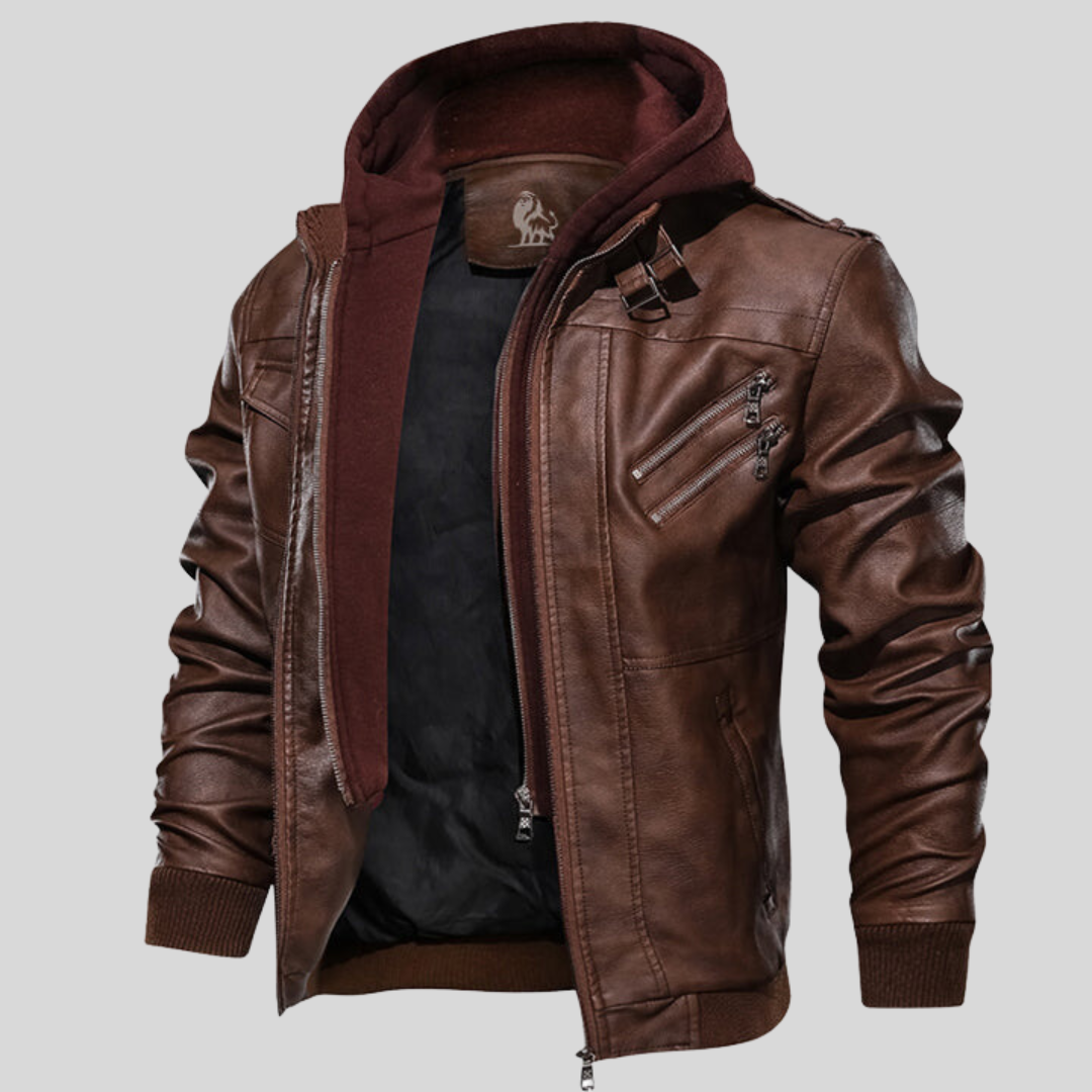 Ontwerpzondertitel_92c73fc4-6c93-4e69-a70f-34e66189601a Stylish Men's Leather Jacket with Removable Hood for Casual Comfort - onlinemegasale.com