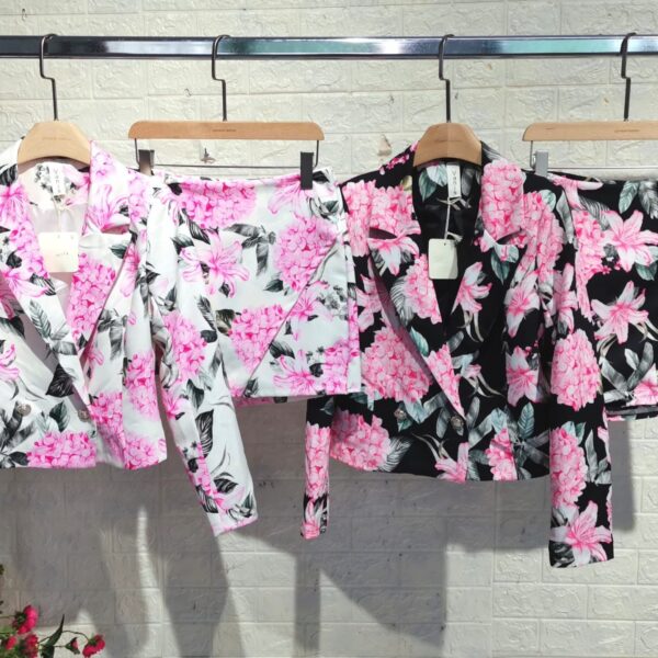 Zuri - Floral Skirt and Blazer Set