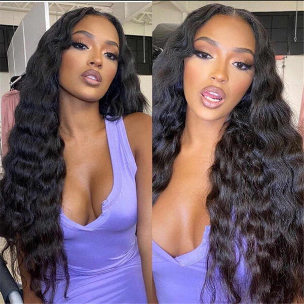 Cranberry 10A 4x4 Inch Lace Closure Human Hair Wigs Loose Deep  Remy Peruvian Hair Wigs Natural Color