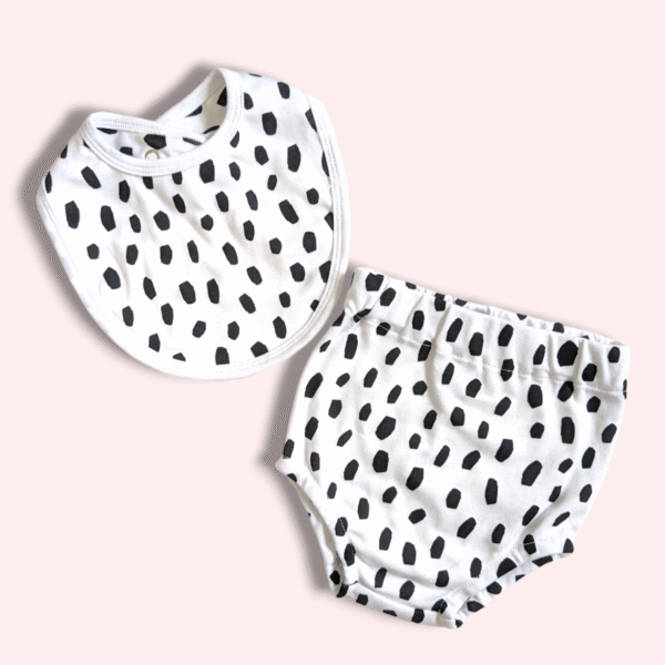 Bib & Bloomers Bundle - Black Cheetah