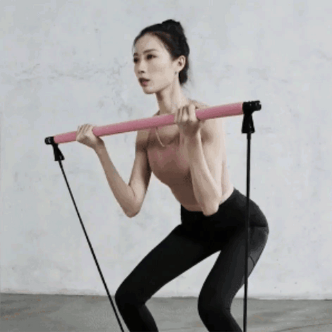 Pilates Bar With Resistance Band - onlinemegasale.com