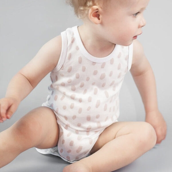 Organic Singlet Bodysuit - Blush Cheetah