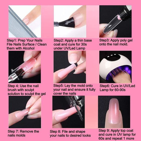 LuxuryGlow- Polygel Nail Kit - onlinemegasale.com