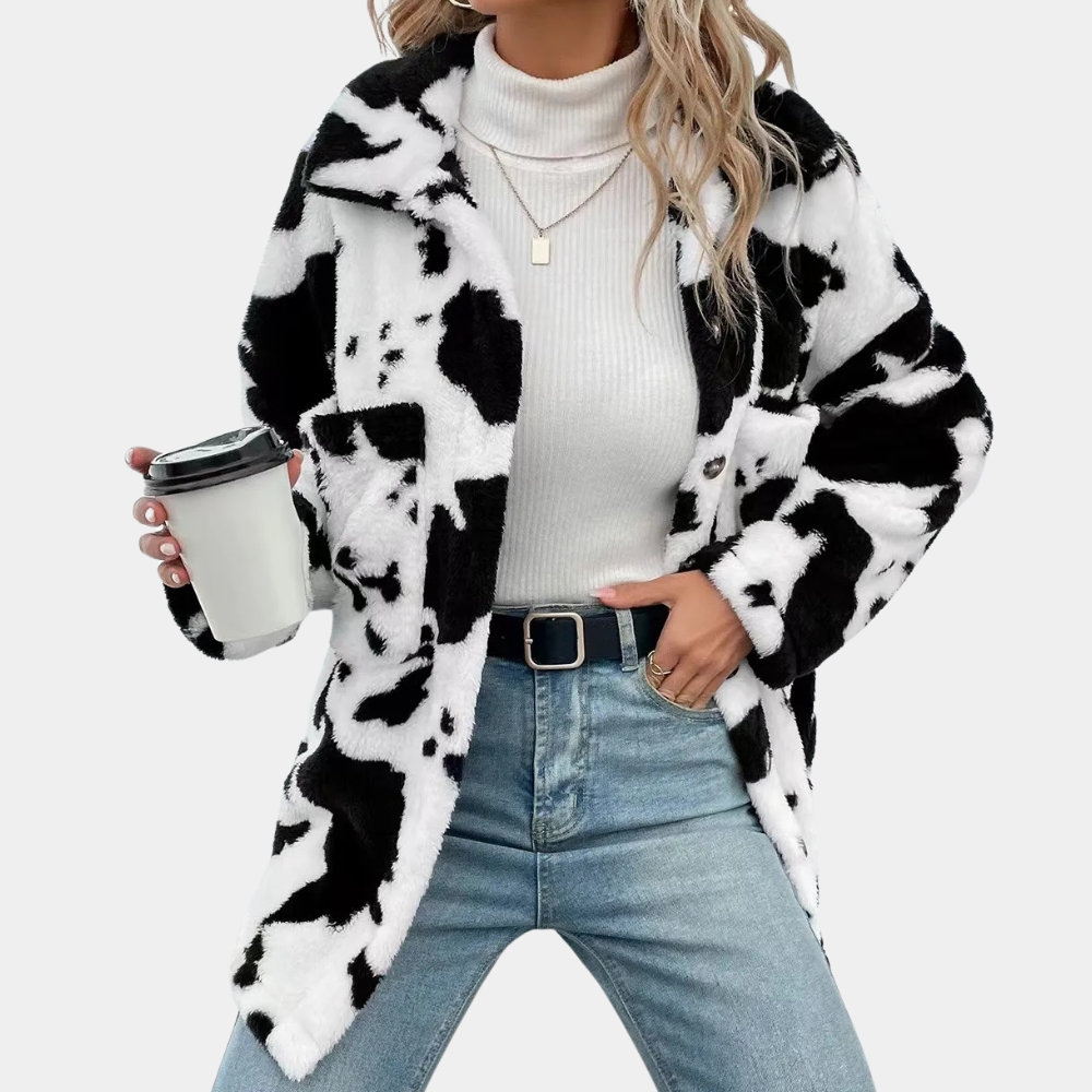 QJ8SfOjR7wcDCF8J3h2On1b5dcei42Y7jirrFiJhM68 Kaylee™ - Cow Print Sweater - onlinemegasale.com