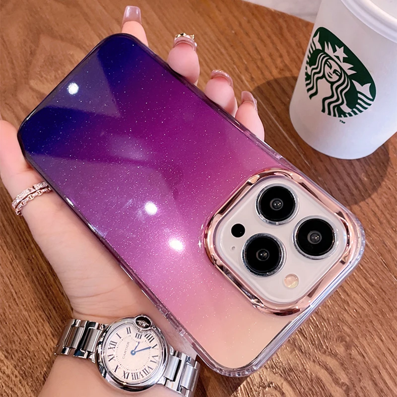 Luxury Fashion Glitter Bling Clear Phone Case For iPhone - onlinemegasale.com