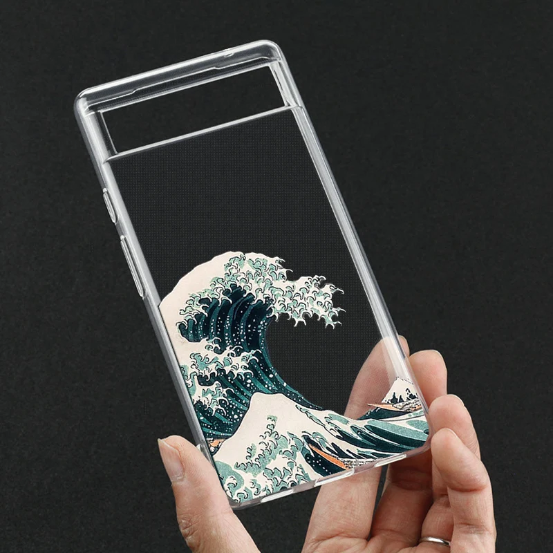 Fashion Great Blue Wave Clear Phone Case for Google Pixel 7 Pro - onlinemegasale.com