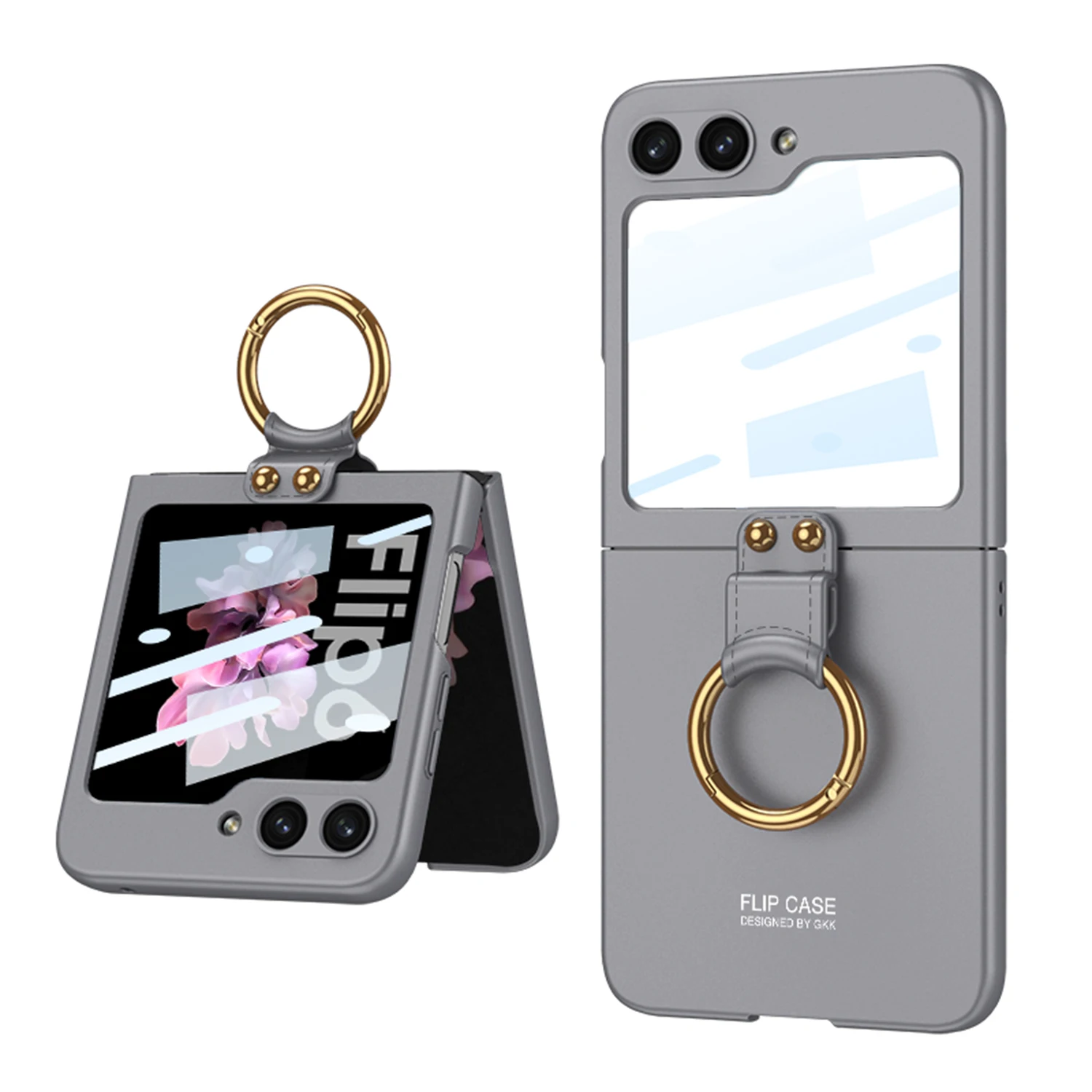 Ultra Thin Case with Ring Holder for Samsung Galaxy Z Flip 6 - onlinemegasale.com