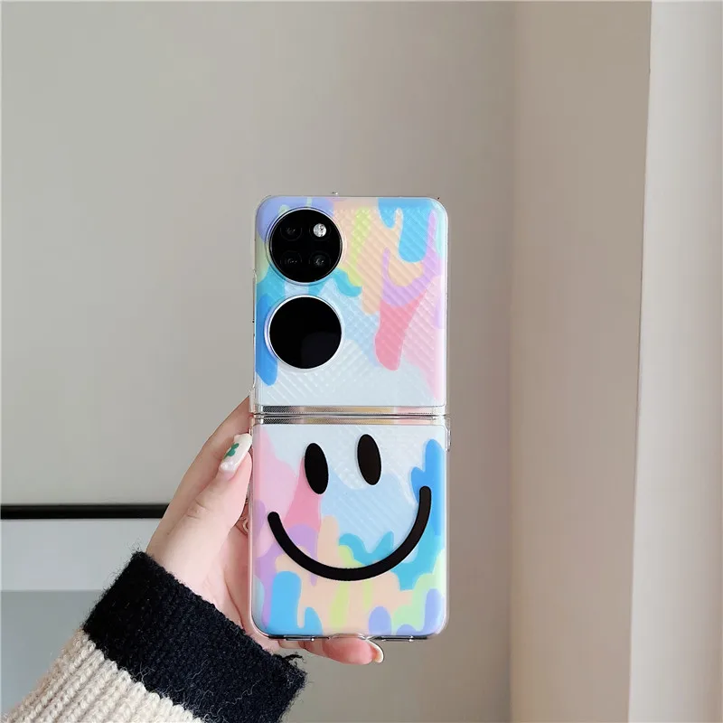 Cute Watercolor Smile Pendant Phone Case For Huawei P50 Pocket - onlinemegasale.com