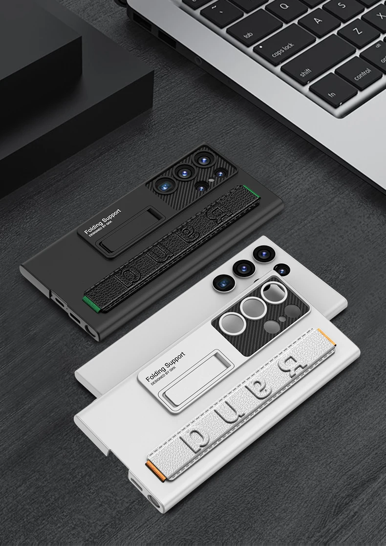 Wrist Strap Holder Kickstand Case For Samsung Galaxy S23 Ultra S23 Series - onlinemegasale.com