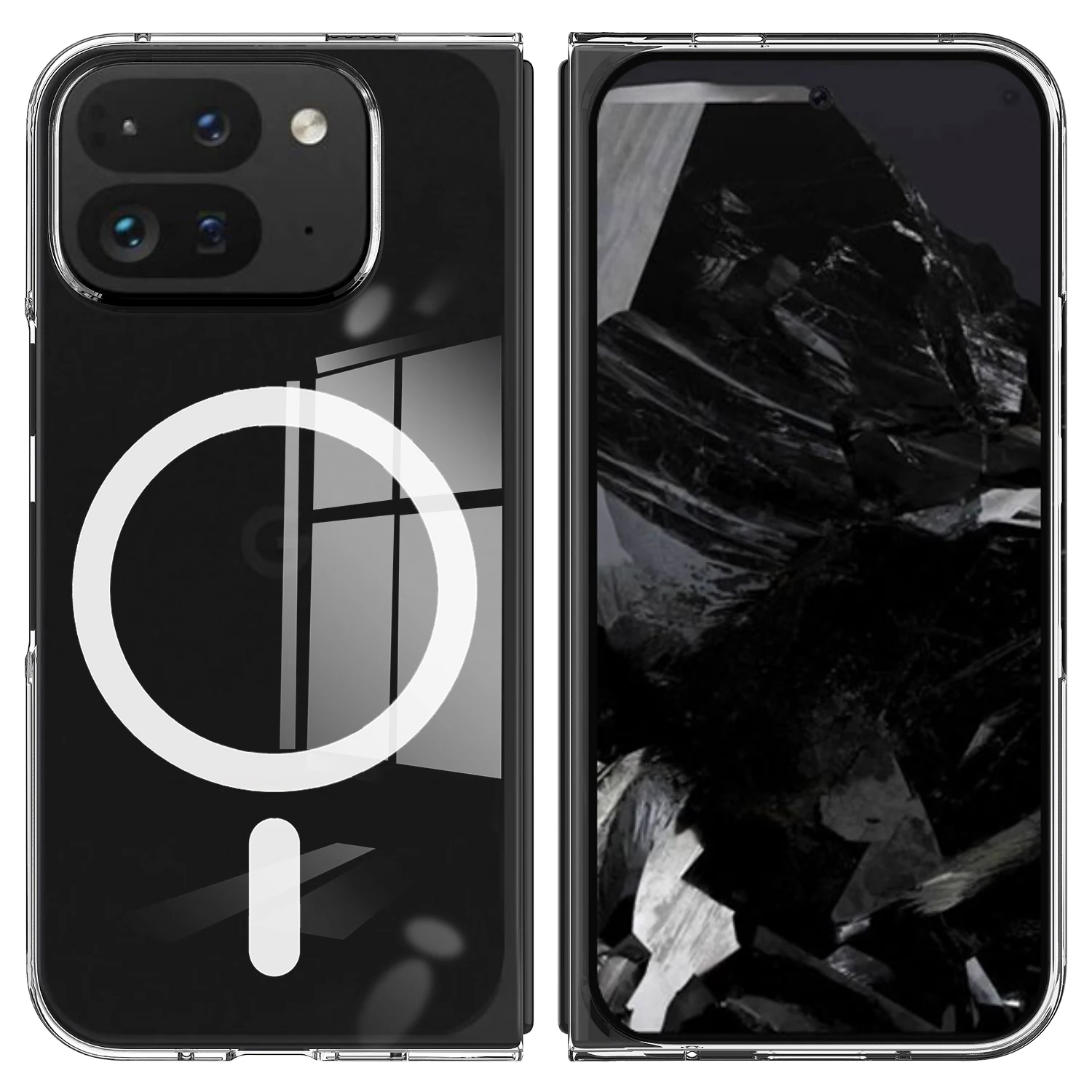 Transparent Magnetic Case For Google Pixel 9 Pro Fold - onlinemegasale.com