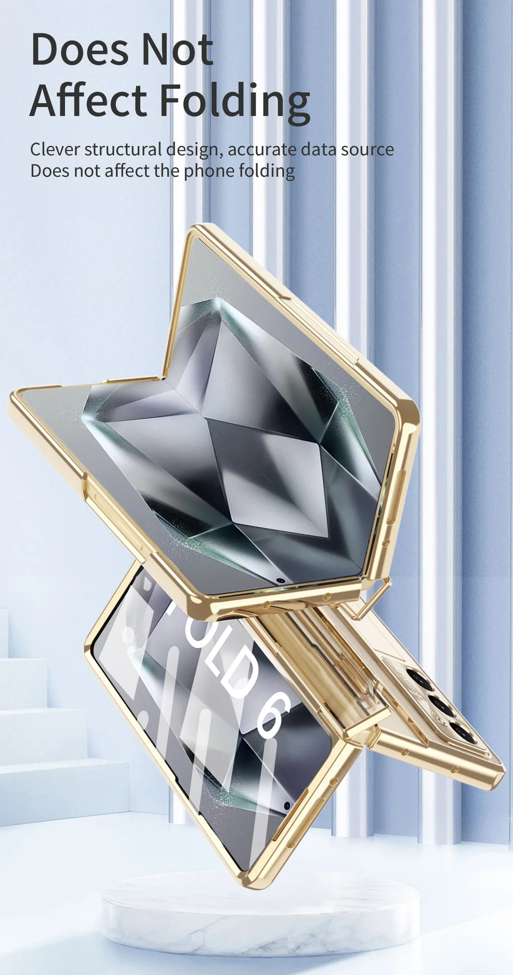 Transparent Case with Bracket For Samsung Galaxy Z Fold Series - onlinemegasale.com