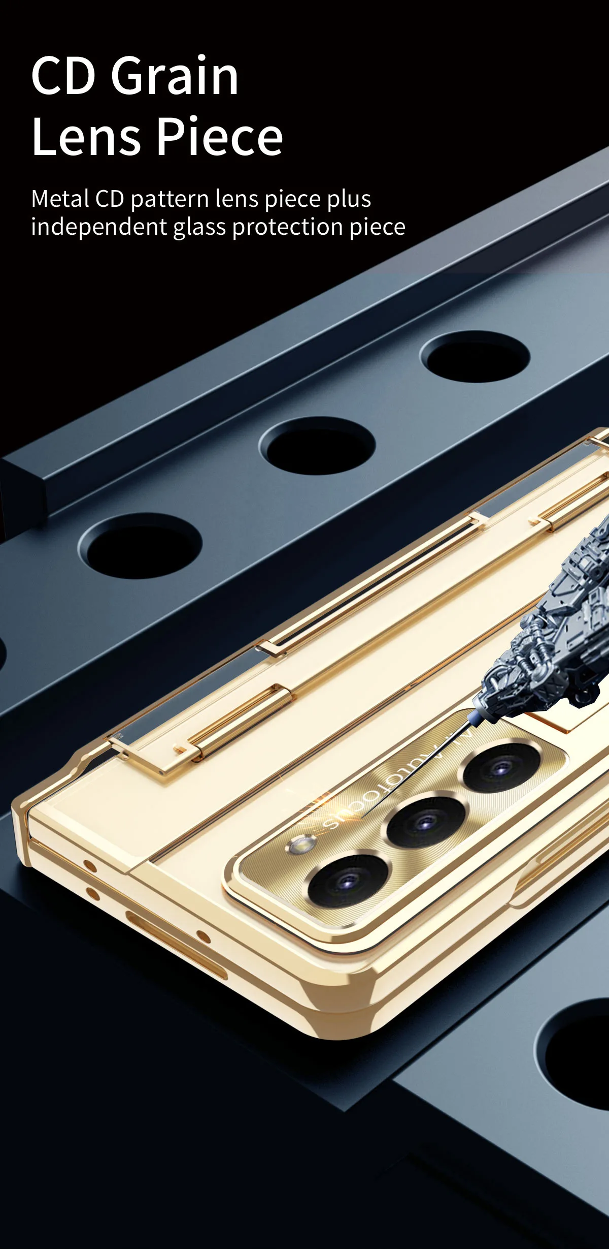 Transparent Case with Bracket For Samsung Galaxy Z Fold Series - onlinemegasale.com