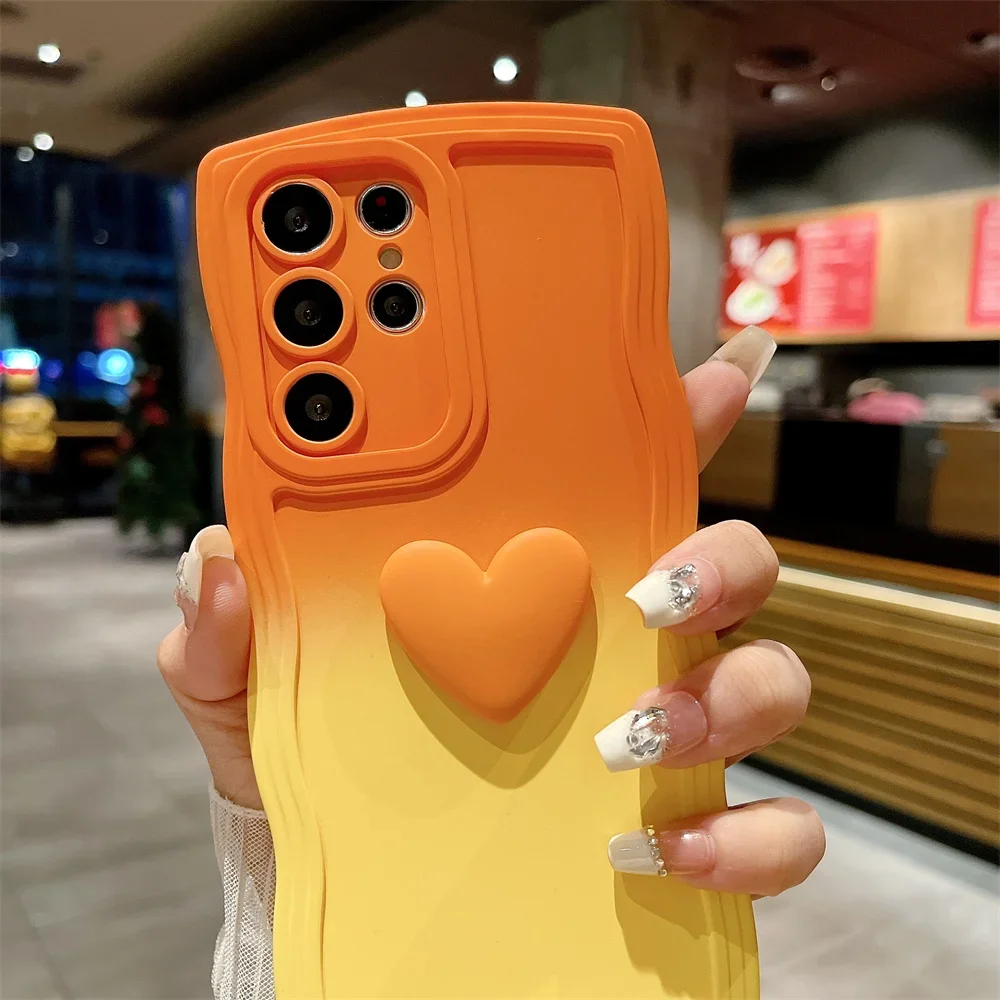 Gradient Love Wave Case for Samsung Series - onlinemegasale.com