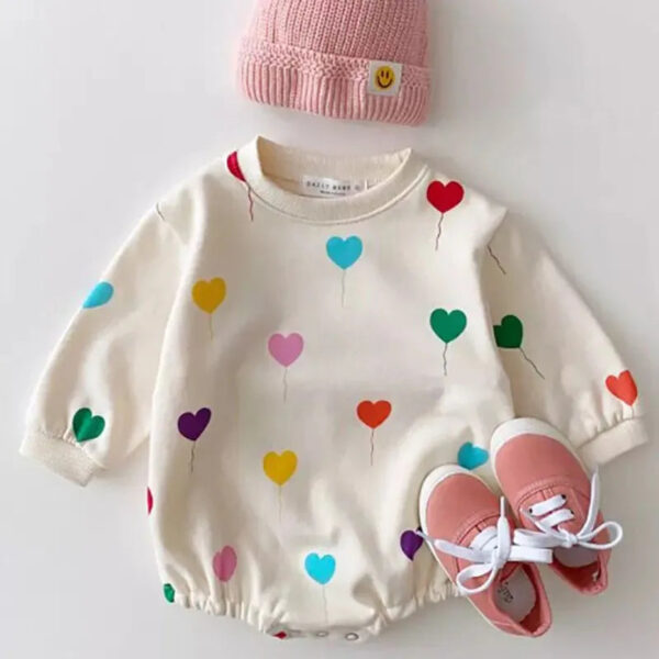 Heartloons Print Girls Romper