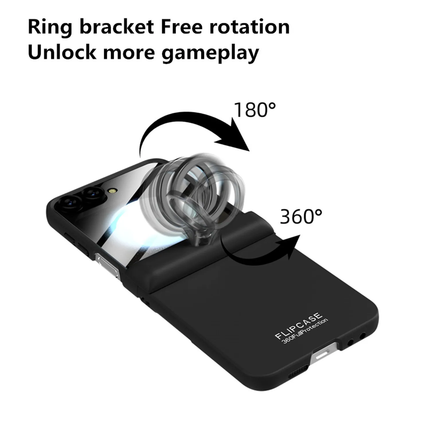 Shockproof Case with Hinge Protection & Ring Stand for Samsung Galaxy Z Flip 6 - onlinemegasale.com