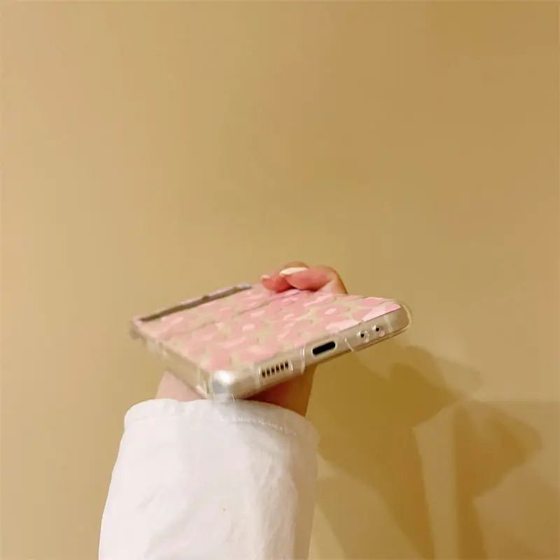 Pink Leopard Luxury Phone Case for Samsung Galaxy Z - onlinemegasale.com