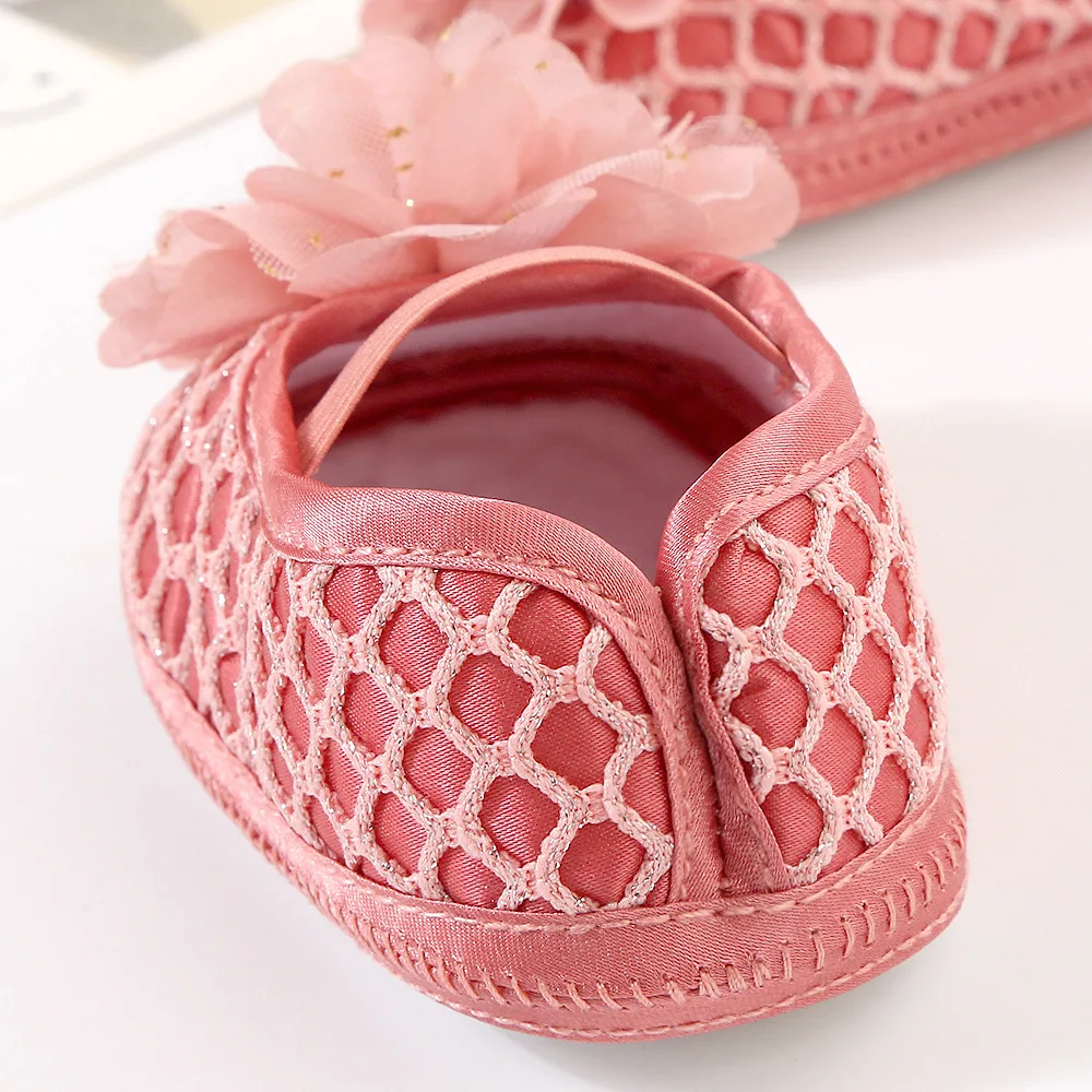 Newborn Infant Baby Girl Summer Kids Shoes Soft Sole Crib Prewalker Toddler Anti-Slip Solid Floral First Walkers - onlinemegasale.com
