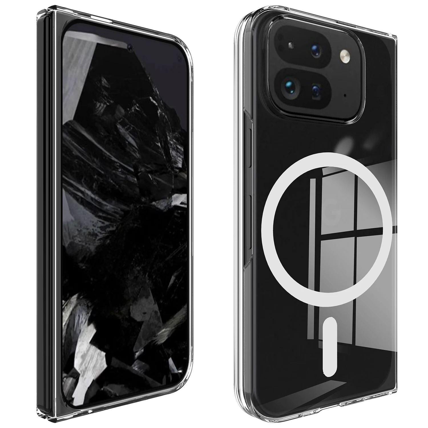 Transparent Magnetic Case For Google Pixel 9 Pro Fold - onlinemegasale.com