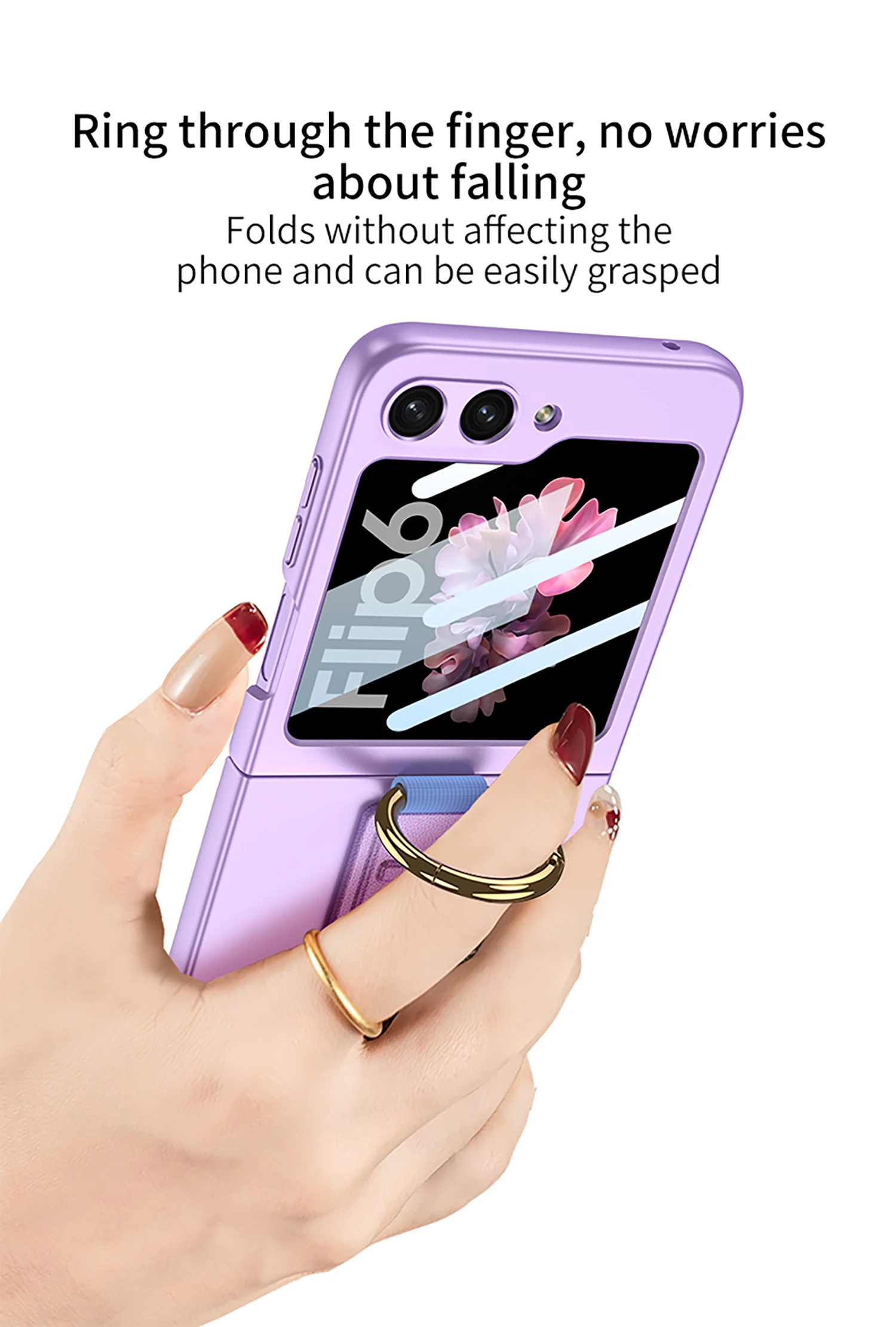 Ultra Thin Case with Strap for Samsung Galaxy Z Flip 6 - onlinemegasale.com
