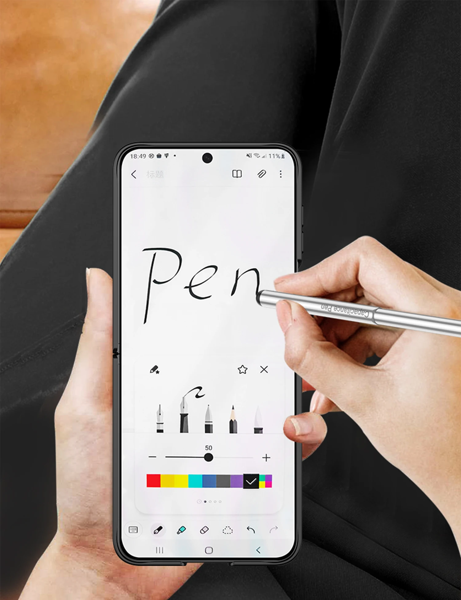 Shockproof Case with Magnetic Hinge Protection & Touch Pen for Samsung Galaxy Z Flip 6 - onlinemegasale.com