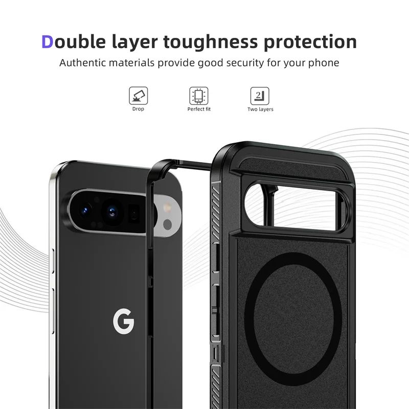 Magnetic Armor Case For Google Pixel 9 Series - onlinemegasale.com