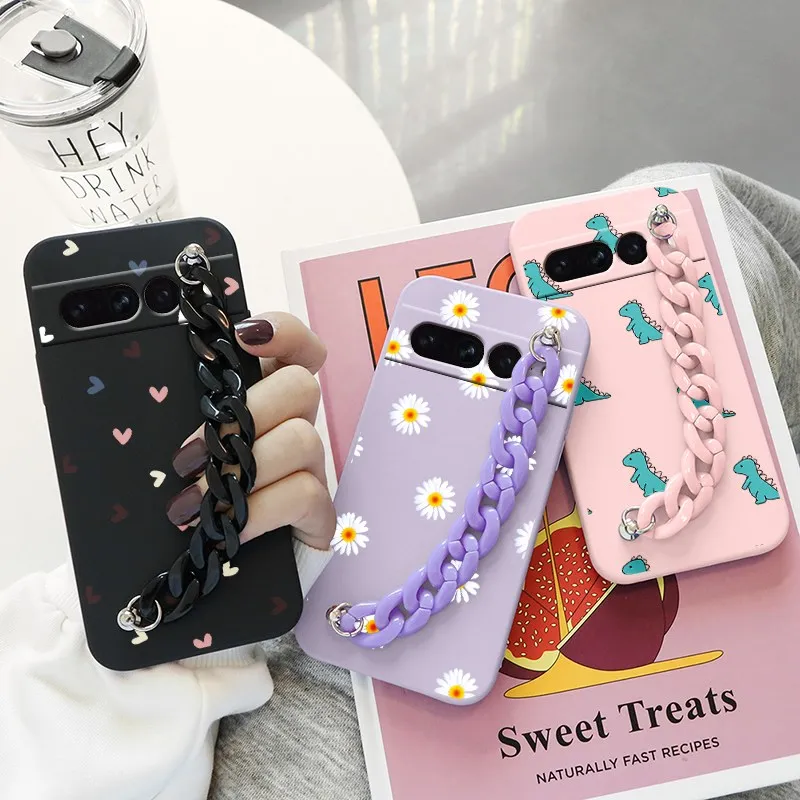 Flowers Silicone Matte Cover For Google Pixel 7 Pro - onlinemegasale.com